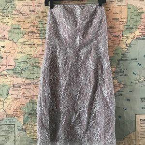 Banana Republic Metallic Lace Overlay Dress